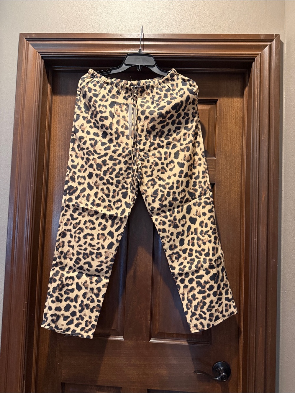 Zara Leopard Print light weight lounge - Tan & Black pants